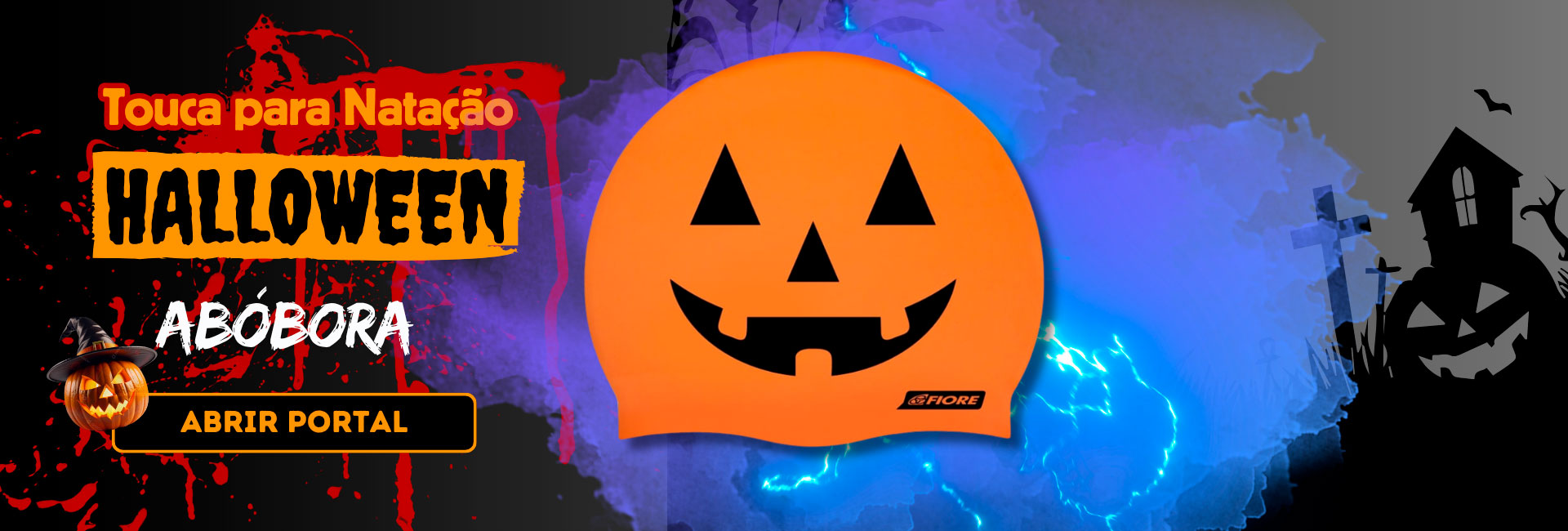 Touca de Silicone Halloween Abóbora Fiore