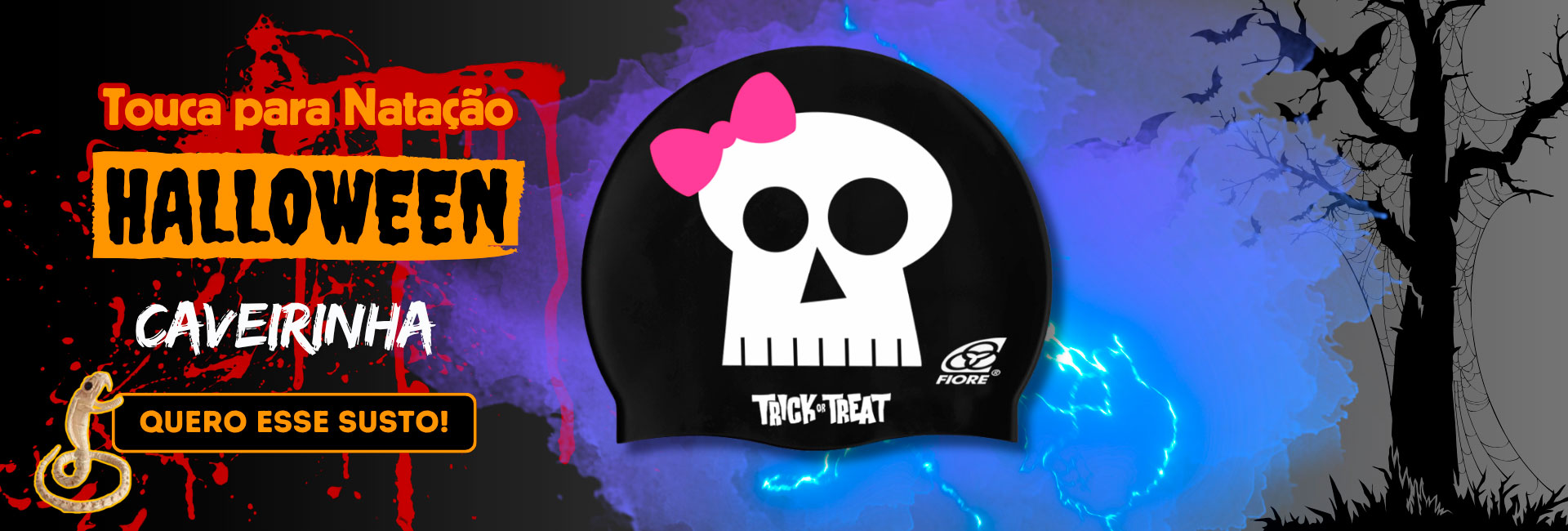 Touca de Silicone Halloween Caveirinha Fiore